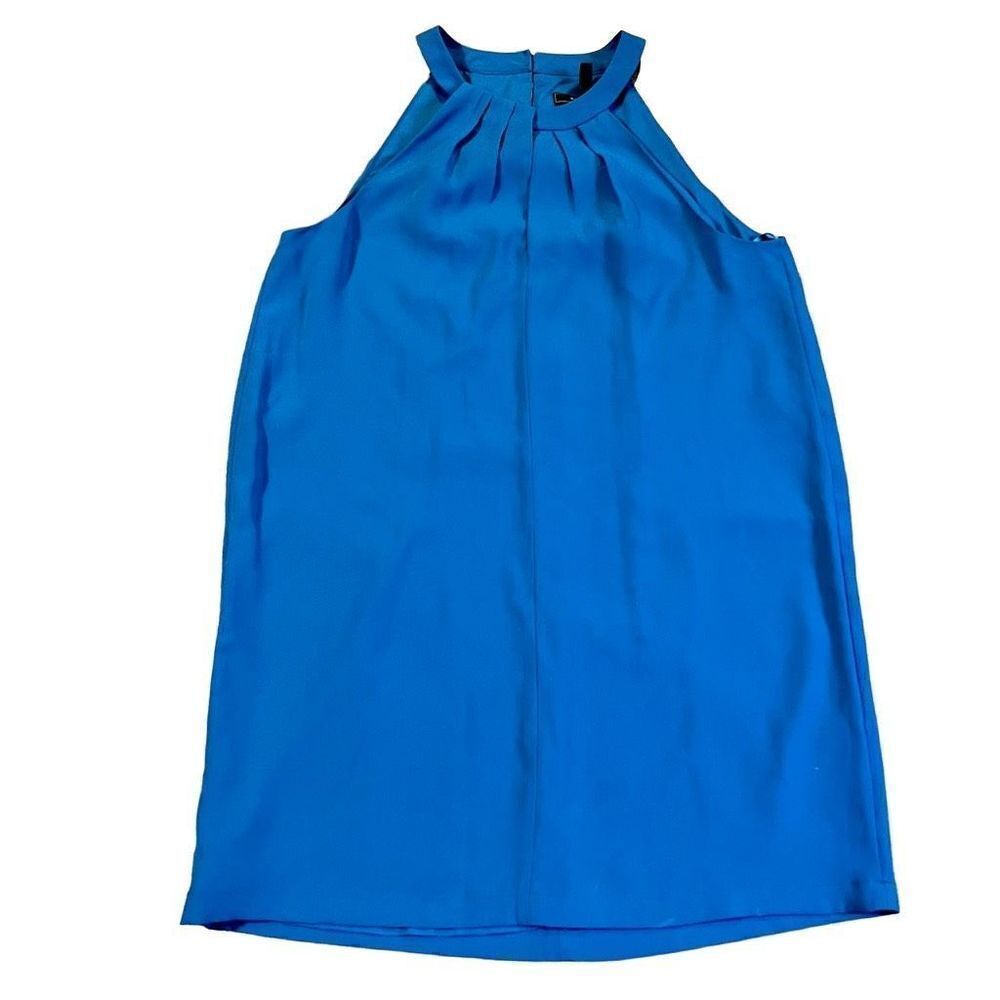 BCBG Maxazria Turquoise Halter Dress Keyhole in front and Back Small